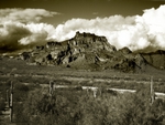 Red Mountain in Sepia