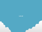 Large Twitter With Clouds