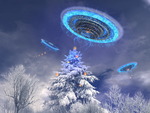 UFOs decorate Xmas Tree