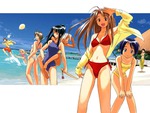 love hina manga beach