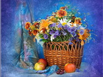 Basket with flowers