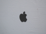 Apple Logo on Plaster Simple