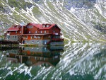 Balea hut-lake Balea Romania