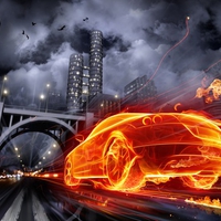 fast burning car