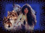 Wolfs and Indian Lady