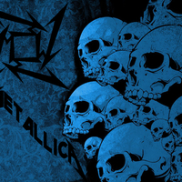 Metallica Skulls Blue