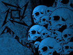 Metallica Skulls Blue