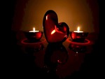 romantic  red candle