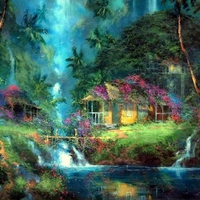 Cottages In The Mist