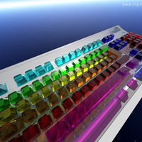 Colourful cmputer keyboard