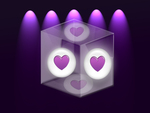 Purple Glass Cube