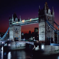 London's Tower Bridge at Night