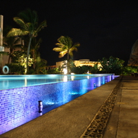 Cool Abstract Lights at Resort Pool