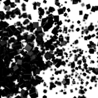3D Black Cubes