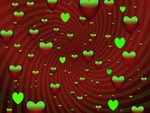 Green & Red hearts