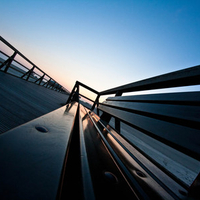 Park Bench on a Footbridge