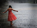 Girl Dancing in the Rain