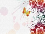 Flowers and Butterfly