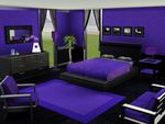 Dark violet bedroom