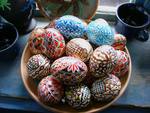 decorated easter eggs
