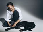 Orlando Bloom with a dog