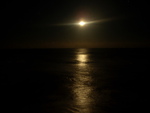 Moon at night on the beach