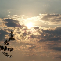 Sun with some clouds