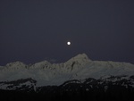 mountains under the moon