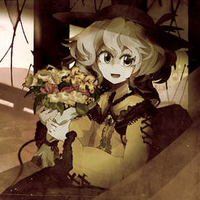 Happy Koishi with flowers