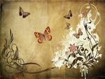 Abstract Grunge Butterflies