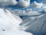 snow covered mountains