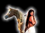 Indian Lady and Horse
