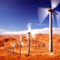 Desert wind farm