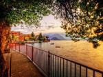 Lake Como  in  sunset