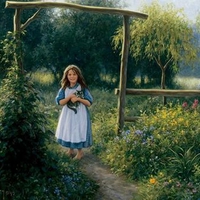 Down the garden path *Painting by Robert Duncan