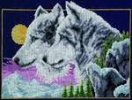 Embroidered wolves