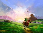 Link riding Epona