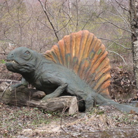 Dimetrodon on Log