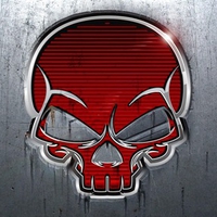 RED SKULL (METALLIC)