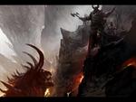 Demon lord taunting dragon