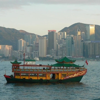 Boat in Hong Kong Harbour