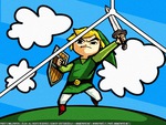 Toon Link Weilds the master Sword