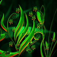 Fantasy Green Floral