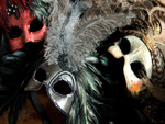 feather masks