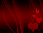 Red Glow Hearts Backround