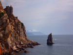 Sail rock at the black sea