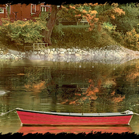 Red Rowboat in Autumn F1