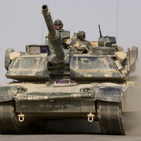 A1M1 Abrams on desert