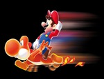 Mario on Fire Yoshi