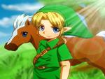 Young Link And Epona